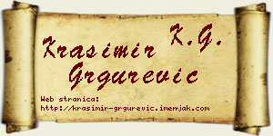 Krasimir Grgurević vizit kartica